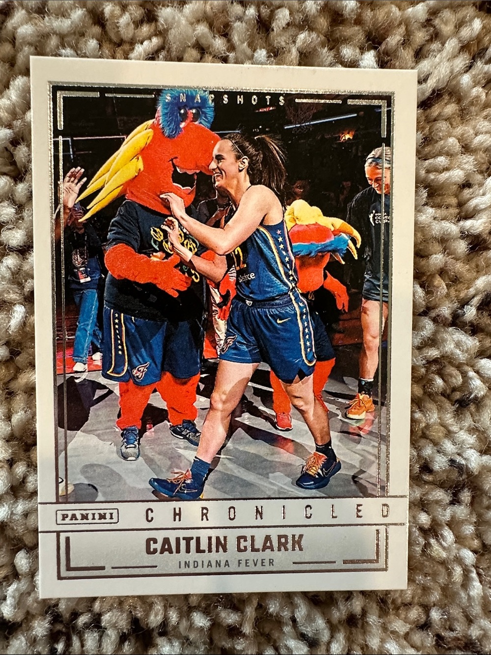 Panini Caitlin Clark Indiana Fever Blue Orange Basketball #92